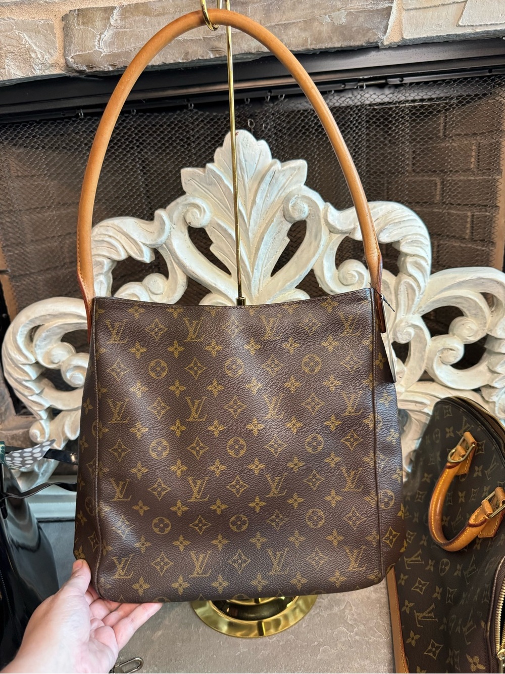 Louis Vuitton Monogram Looping GmCanvas Shoulder Bag with COA